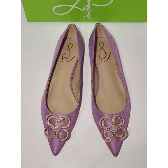 💜 SAM EDELMAN Wanda Tour Lilac Dress Flats MSRP $158 SIZES 6,5 and 9 NEW IN BOX - Picture 14 of 16
